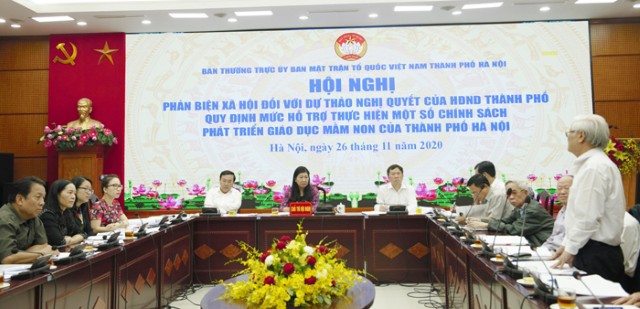 Phản biện xã hội đối với Dự thảo Nghị quyết HĐND TP về một số chính sách phát triển giáo dục mầm non Thành phố Hà Nội